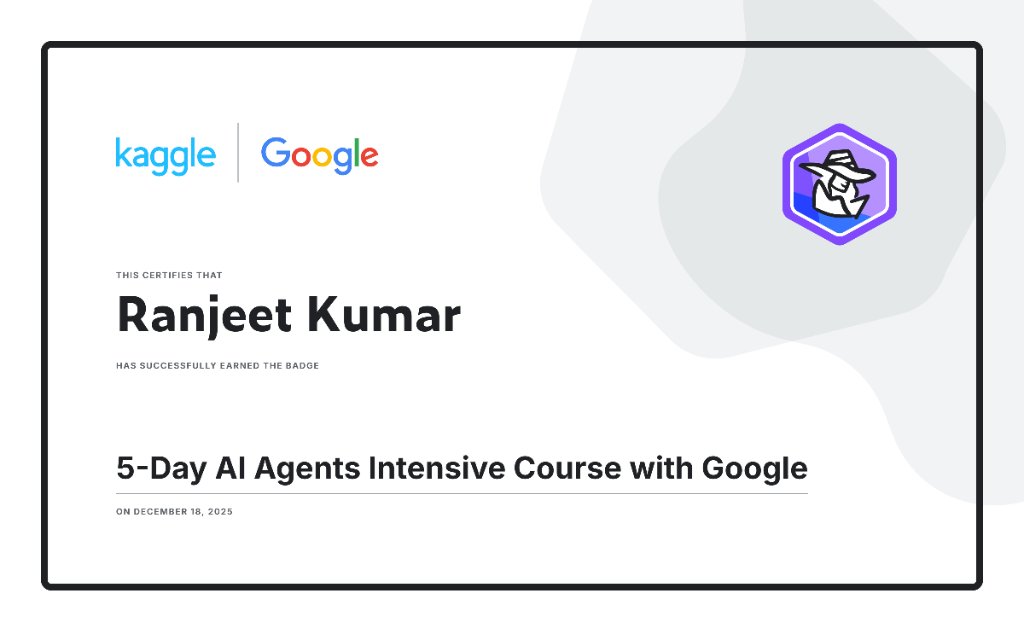 5-Day AI Agents Intensive Course with Google